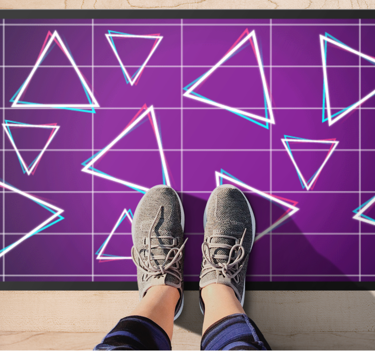 Vaporwave üçgenler eski halı - TenStickers