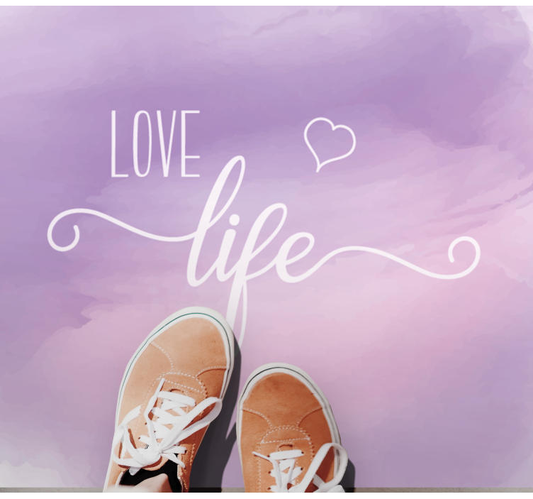 Varoluşu beslemek cümleleri ile pvc halı - TenStickers