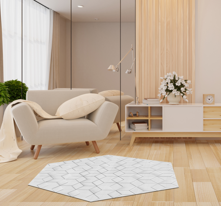 Vinil halı geometrik kabartma etkisi - TenStickers