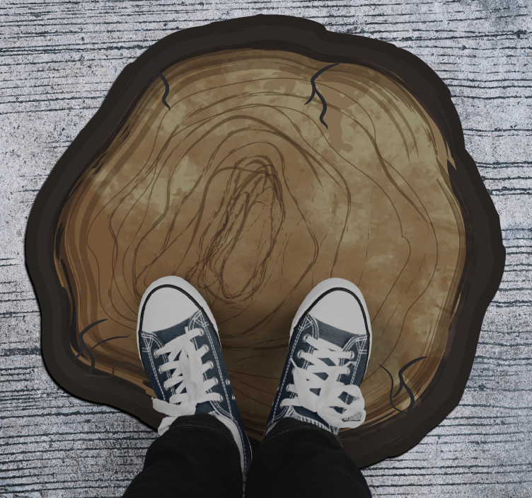 Vinil halı kırık gövde ahşap döşeme - TenStickers