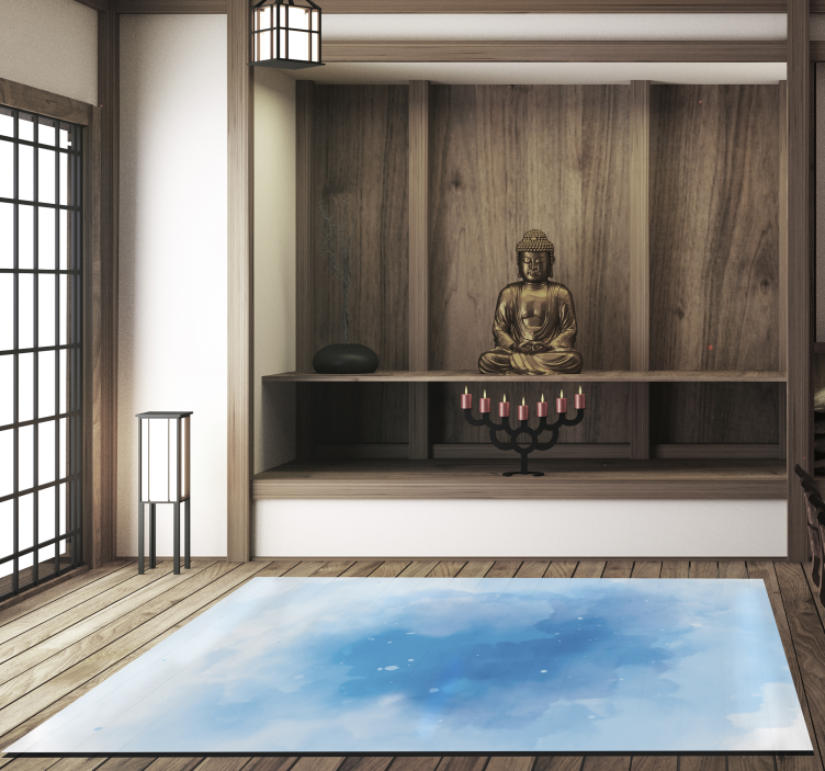 Vinil halı modern suluboya gökyüzü - TenStickers