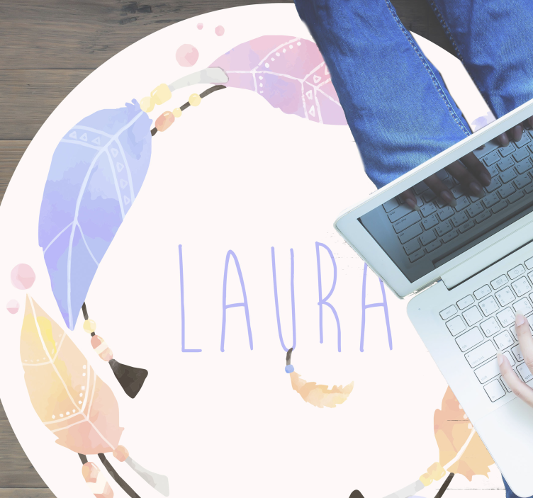 Vinil paspas ile renkli tüyler - TenStickers