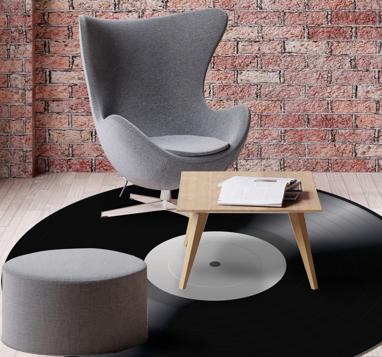 Vinil plak bağbozumu vinil halı - TenStickers