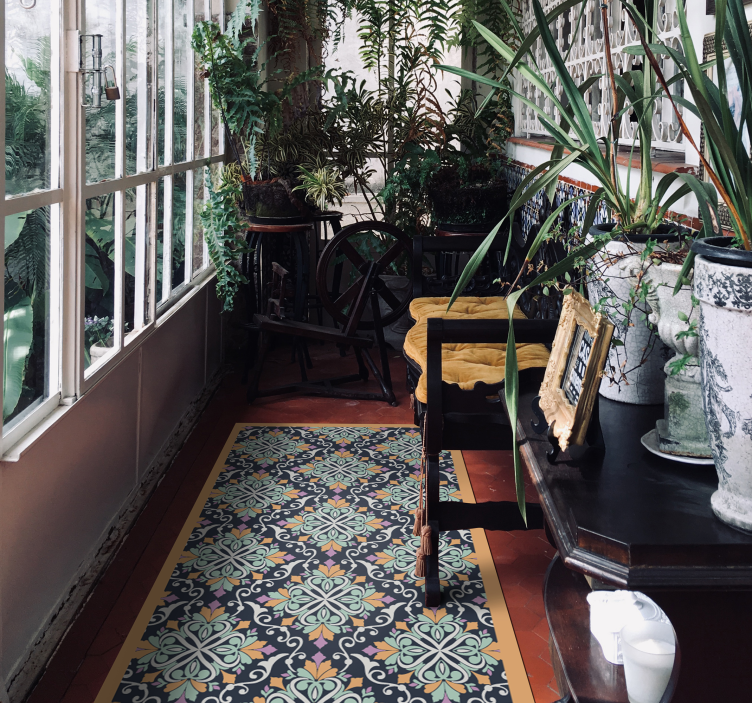 Vintage desen vinil halı - TenStickers