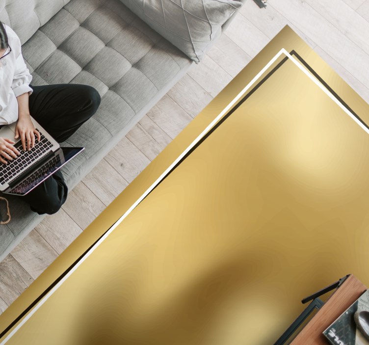 Vintage karışımlı kahverengi karo halı - TenStickers