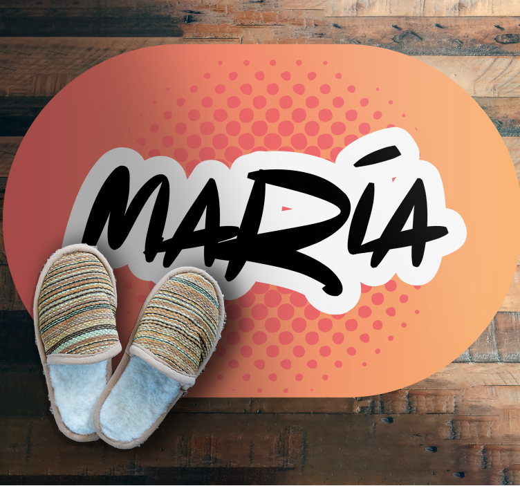 Graffiti turuncu arka plan kişiselleştirilmiş mat - TenStickers