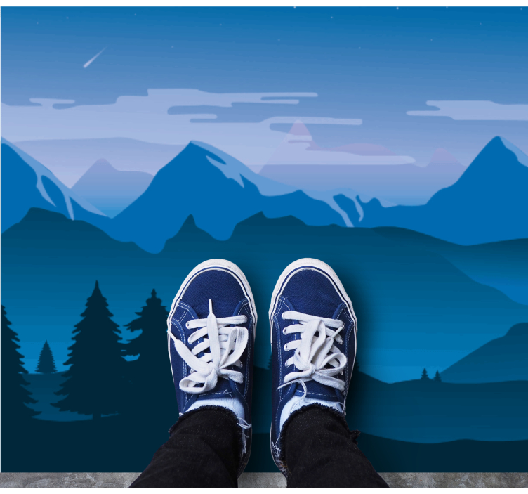 Yakın boya orman illüstrasyon modern halı - TenStickers