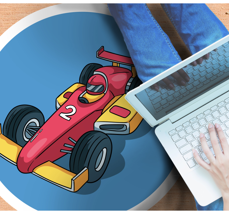 Yarış arabası çılgınlığı gençler pvc halı - TenStickers