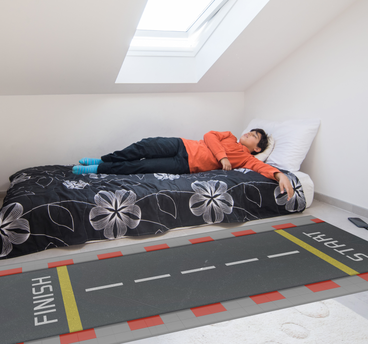 Yarış devresi yol halısı birden fazla renk - TenStickers