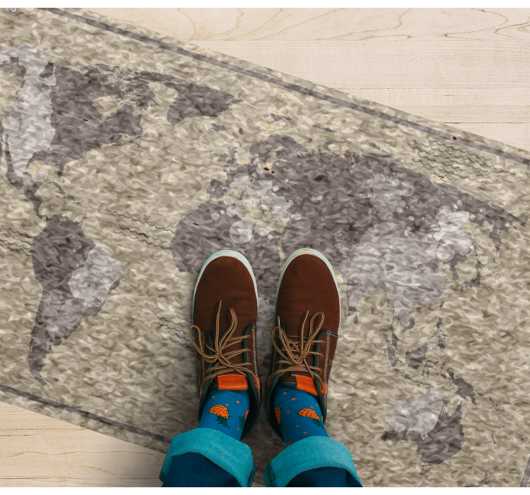 Yaşlı parşömen dikdörtgen halı üzerine tasarım - TenStickers