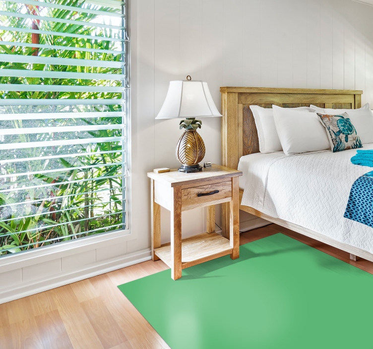 Yeşil dikdörtgen modern halı - TenStickers