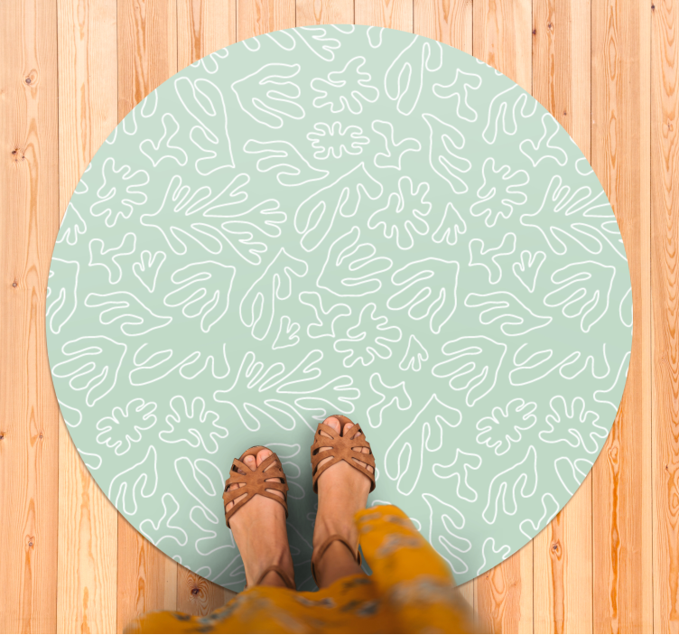 Yeşil düşünüyorum deniz yosunu dairesel halı - TenStickers