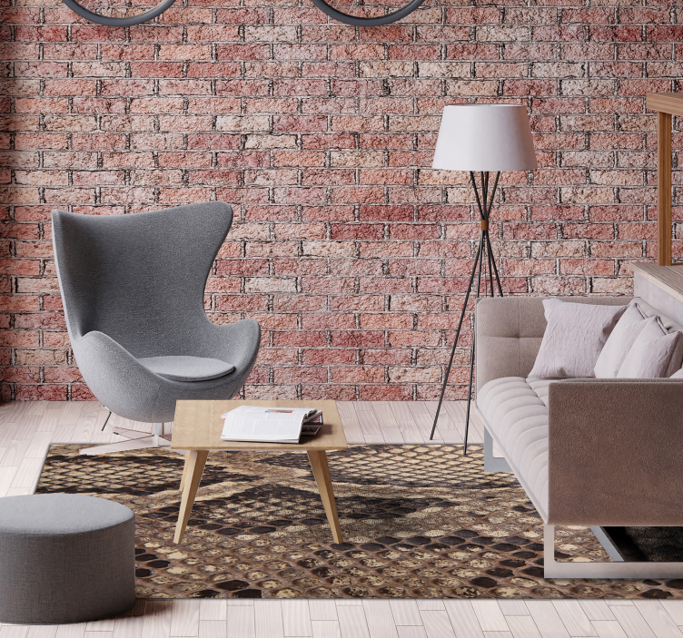 Yılan derisi hayvan baskı vinil halı - TenStickers