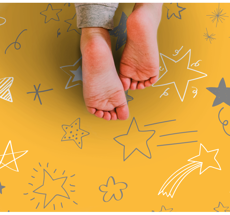 Yıldızlı gece desenleri yıldızlar pvc halı - TenStickers