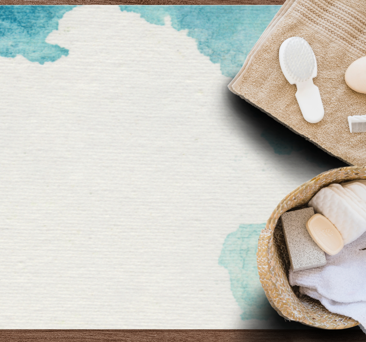 Yumuşak su efekti banyo pvc halı - TenStickers