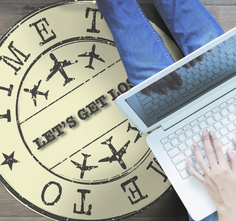 Zaman kaybolmak cümleleri ile pvc halı - TenStickers