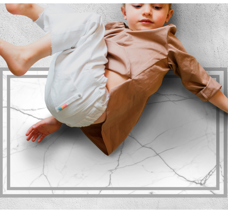 Zarif beyaz çizgiler Mermer vinil halı - TenStickers