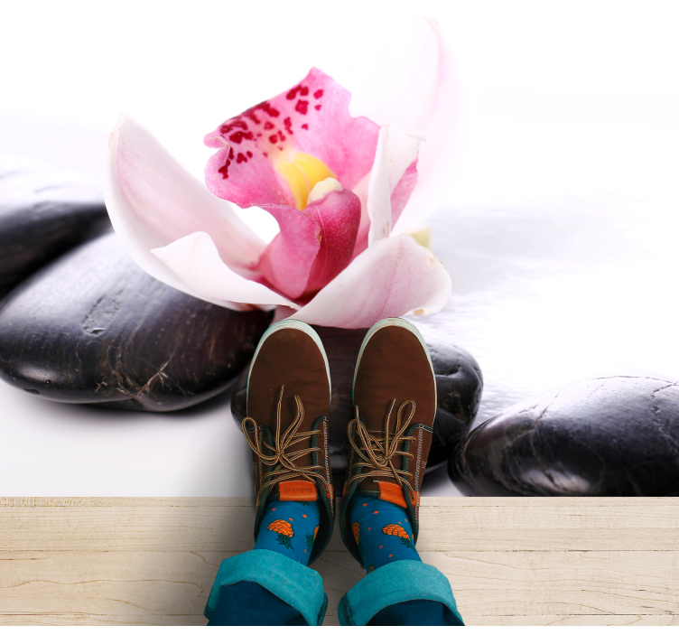 Zarif çiçeksi dinginlik doğa pvc halı - TenStickers