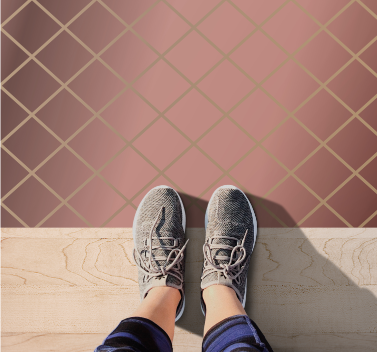 Zarif elmas deseni modern pvc halı - TenStickers