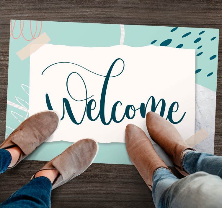 Zarif giriş metni cümleleri ile pvc halı - TenStickers