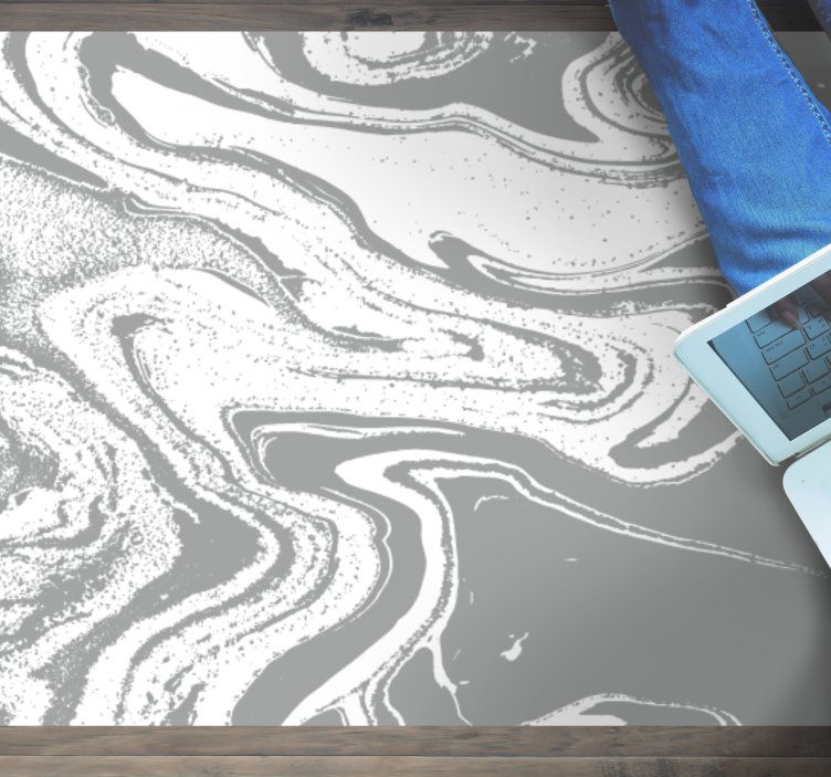 Zarif gri girdap Mermer vinil halı - TenStickers