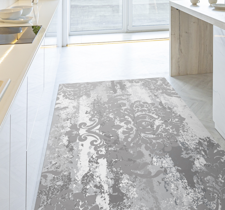 Zarif gri girdaplar Mermer vinil halı - TenStickers