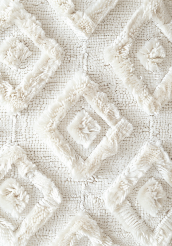 Elmas desen beyaz pvc halı - TenStickers