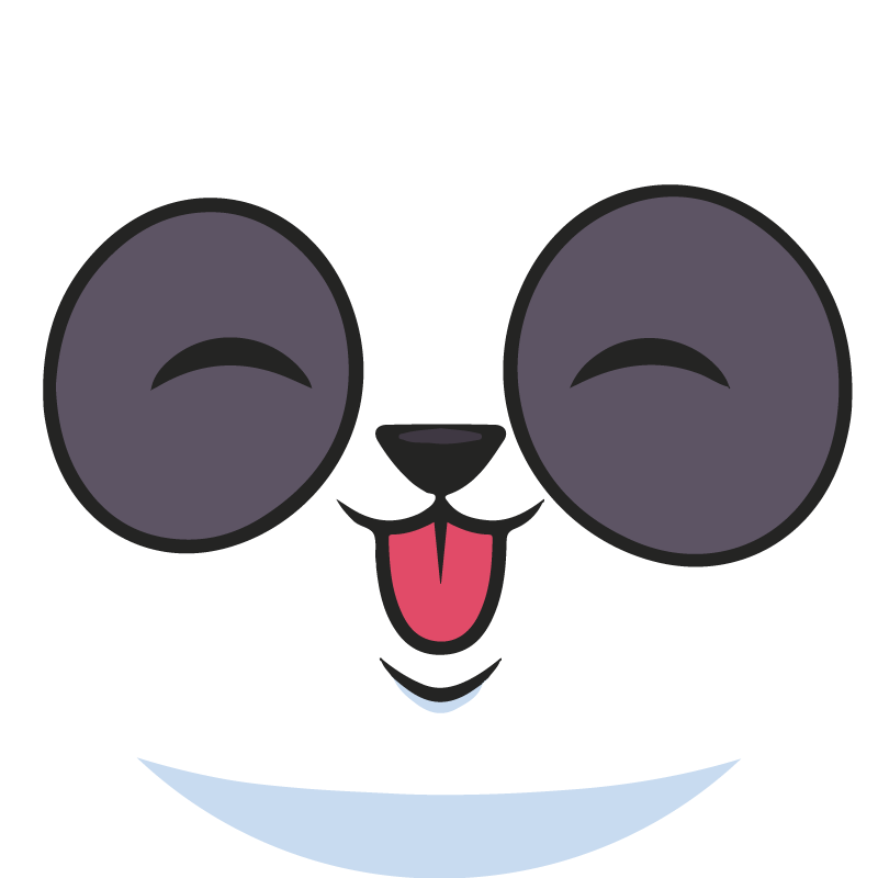 Panda yüzü beyaz pvc halı - TenStickers