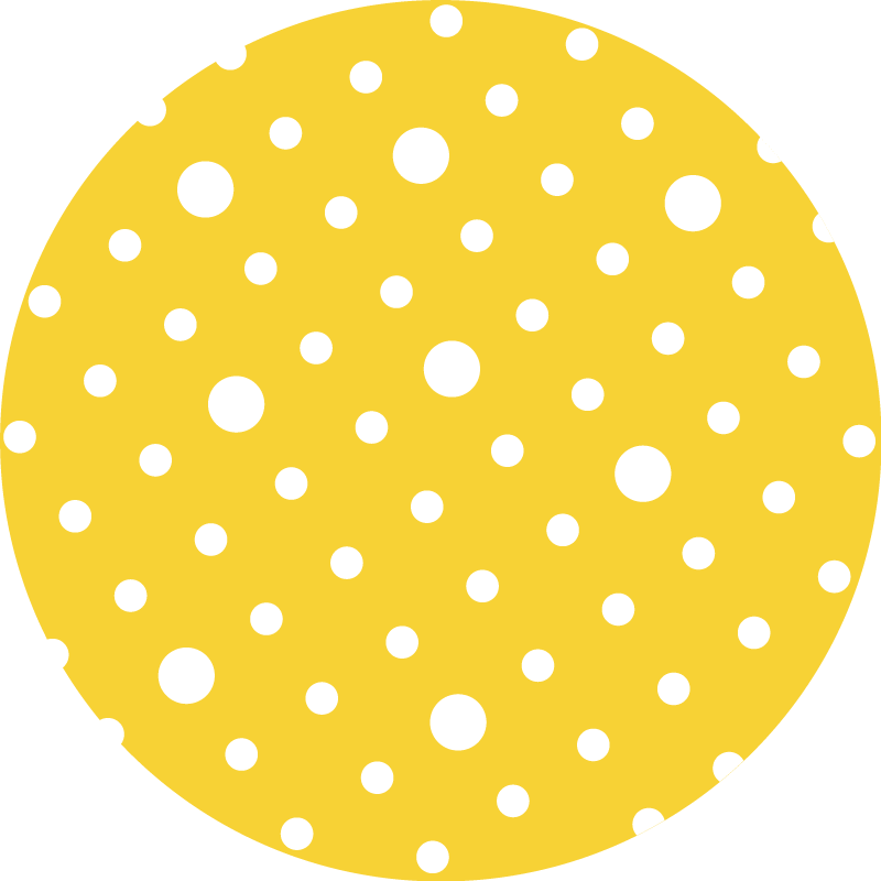 Sarı pvc halı - puantiyeli - TenStickers