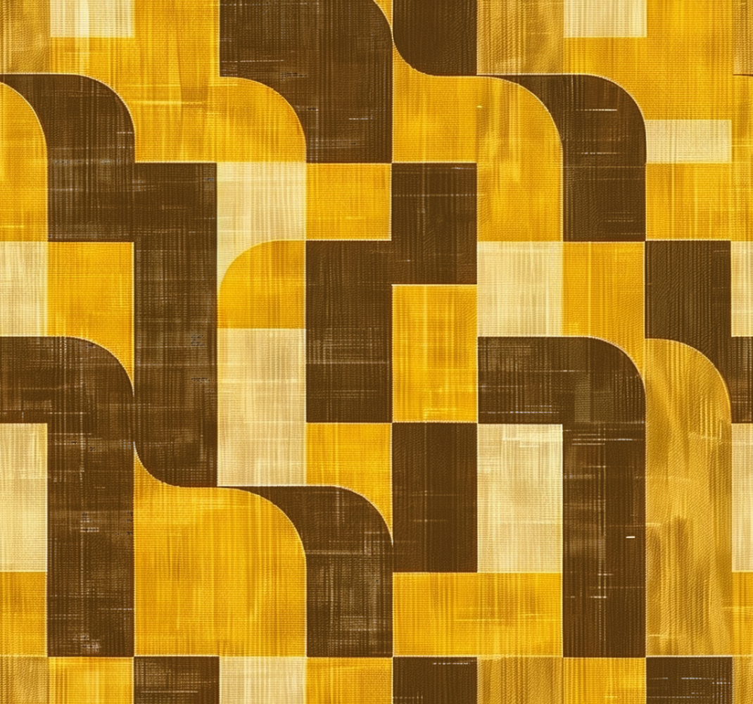 Art deco tarzı sarı pvc halı - TenStickers