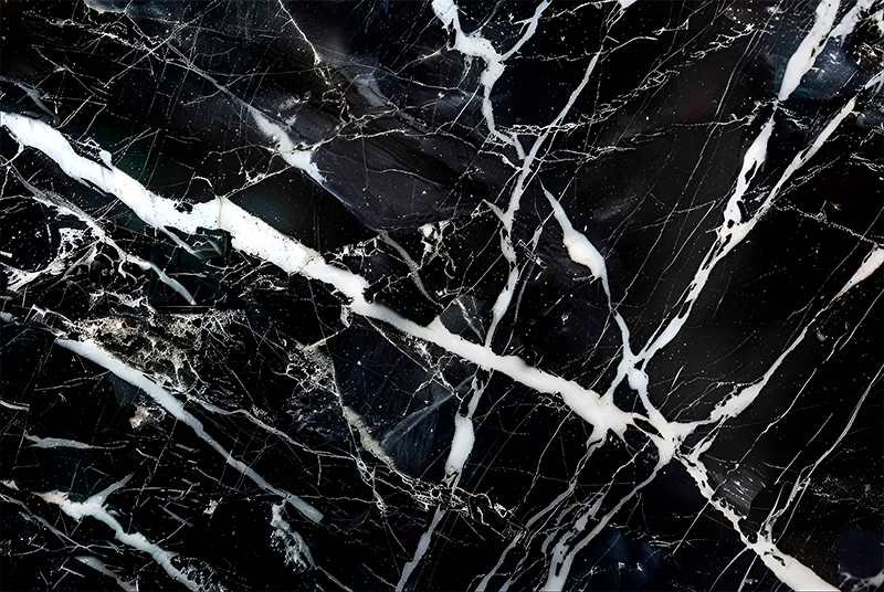 Beyaz tonlar mermer siyah pvc halı - TenStickers