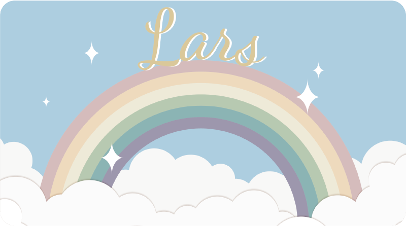 özelleştirilmiş gökkuşağı isimlerle pvc halı - TenStickers