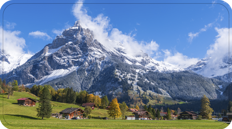 Alpler manzarası banyo pvc halı - TenStickers