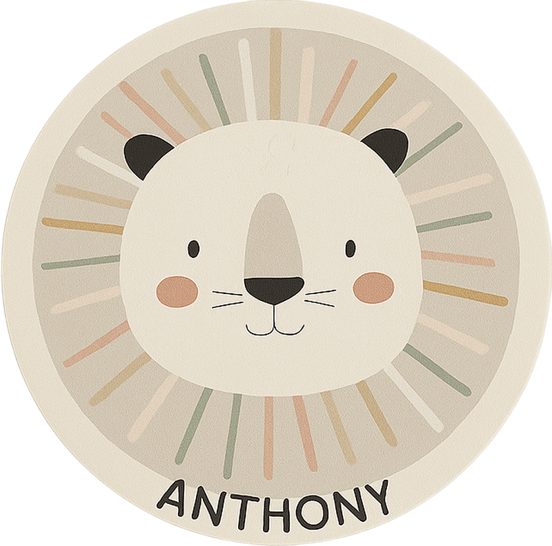 Özel bej aslan pvc halı - TenStickers