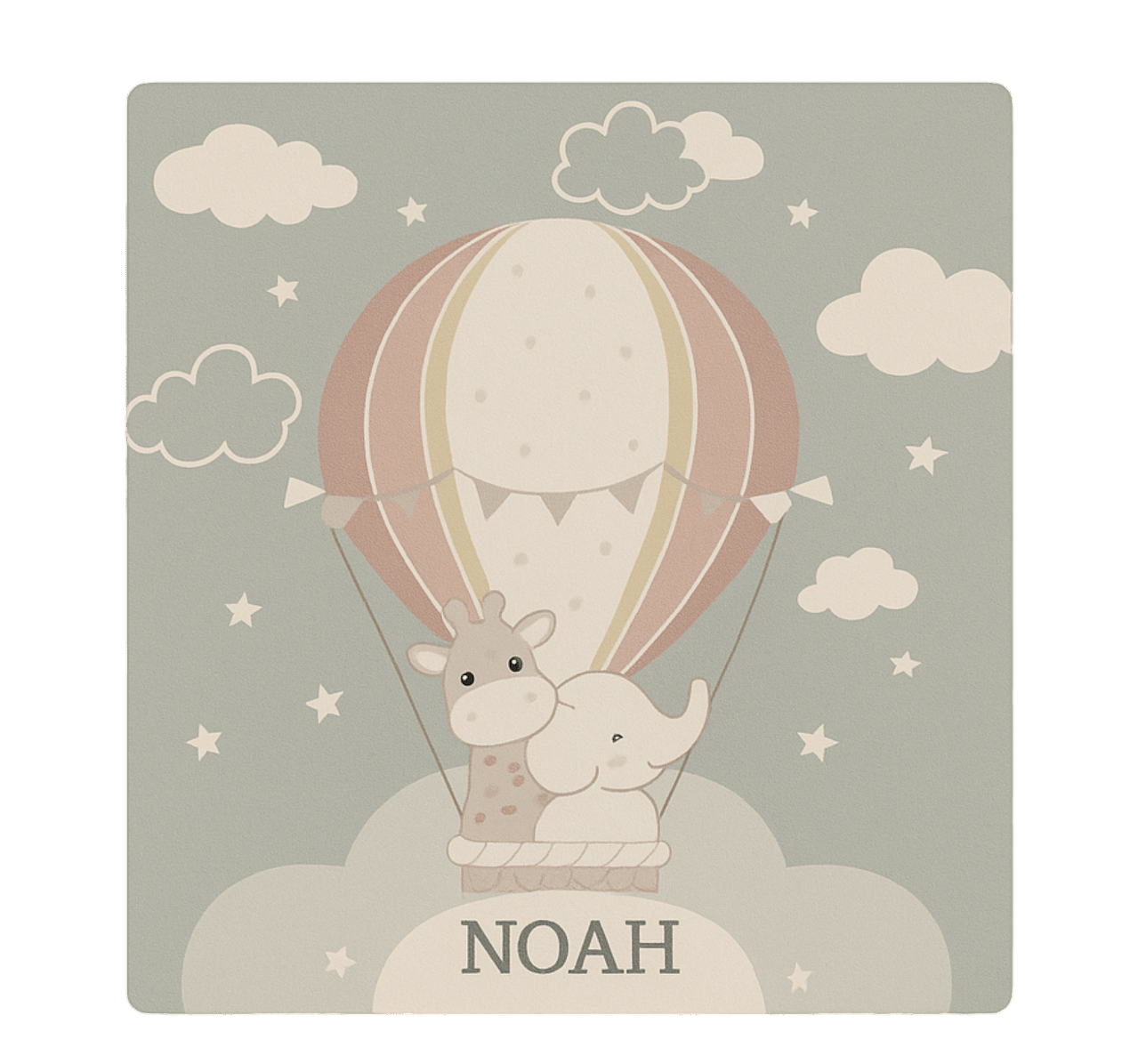 Pvc halı kişiye özel pastel hava balonu - TenStickers