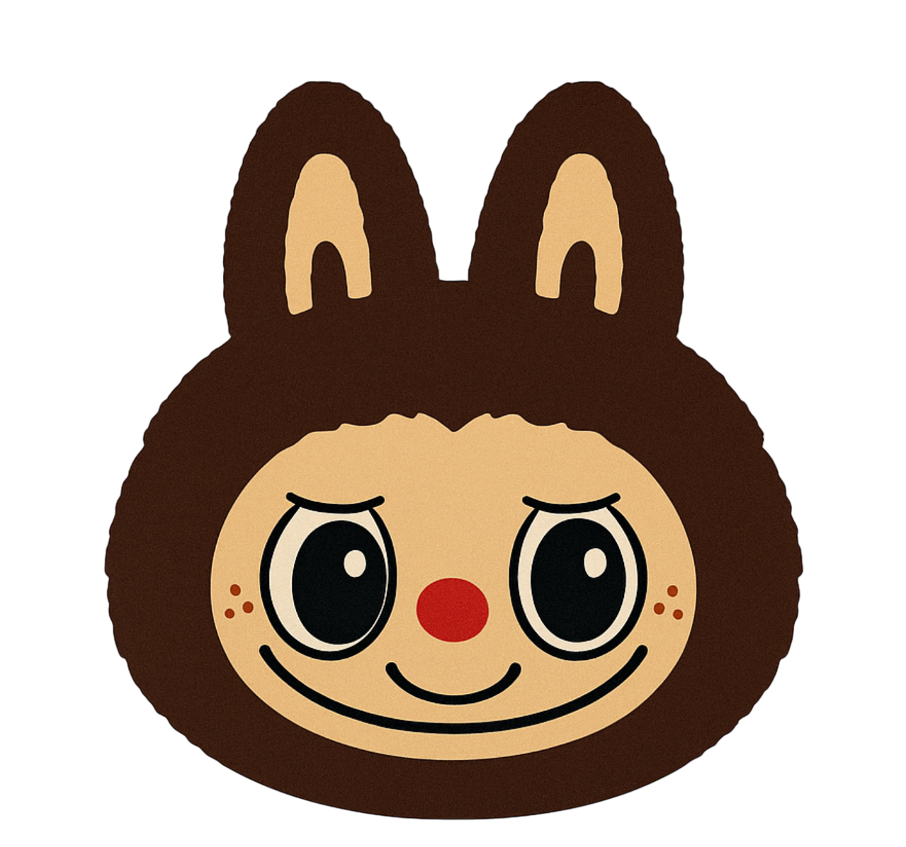 Kahverengi labubu tasarımı pvc halı - TenStickers