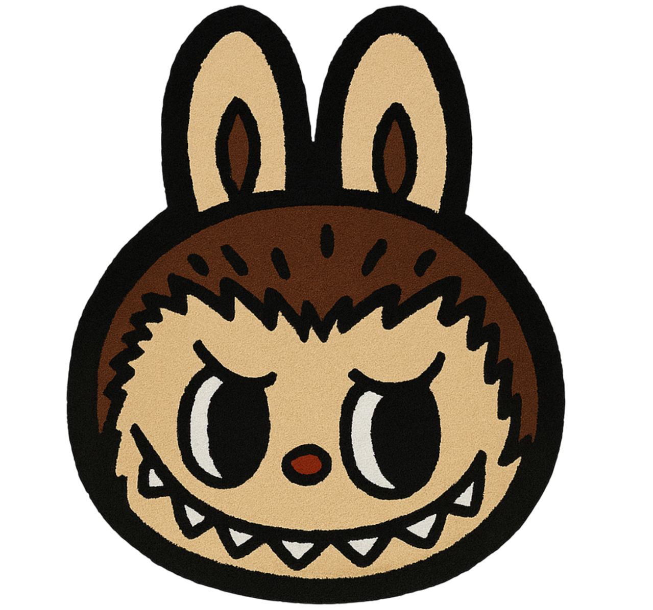 Klasik kahverengi labubu pvc halı - TenStickers