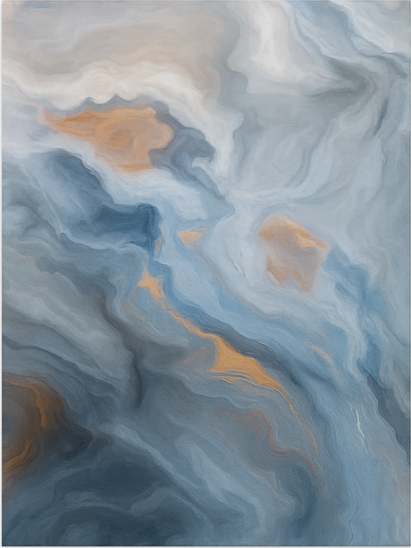 Kehribar-mavi tonları Mermer vinil halı - TenStickers