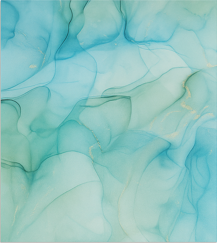 Turkuaz dalga efekti Mermer vinil halı - TenStickers