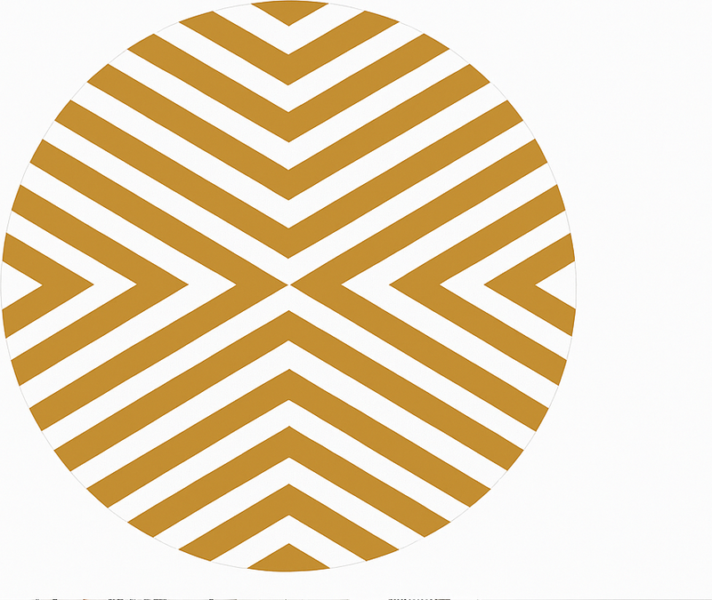 Hardal rengi şerit deseni yemek odasi pvc halı - TenStickers