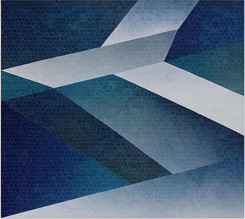 Oturma odası pvc halı mavi parçacık desenli halı - TenStickers