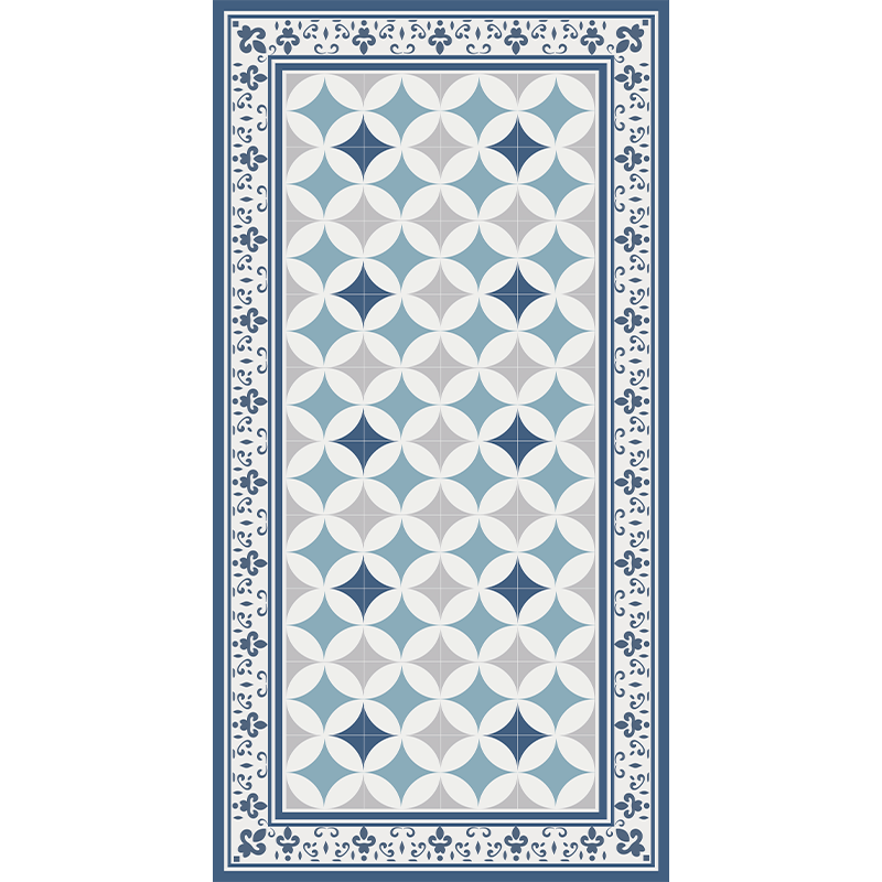 Mutfak pvc halı mavi fayans - TenStickers