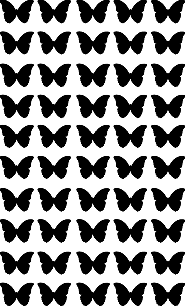 Hayvan pvc halı siyah uçan kelebekler - TenStickers