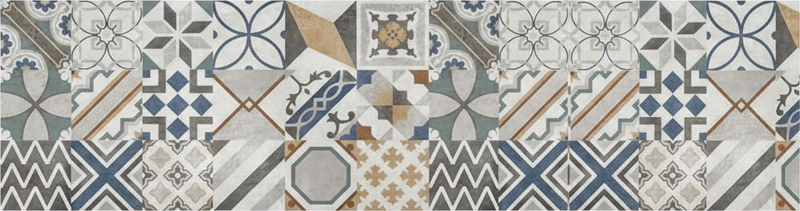 Mutfak pvc halı eklektik geometrik patchwork - TenStickers