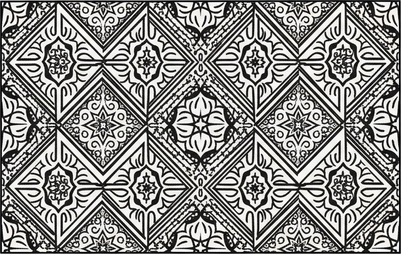 Mutfak pvc halı cesur kontrast kaleidoskop - TenStickers