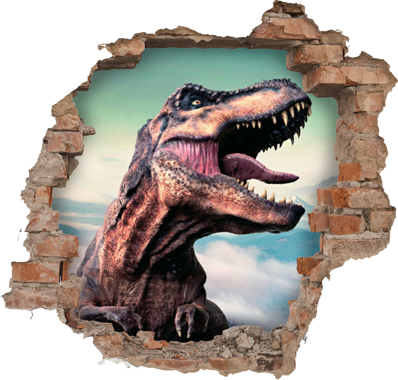 Hayvan pvc halı - gerçekçi 3d t-rex - TenStickers