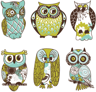 Hayvan pvc halı altı baykuş - TenStickers