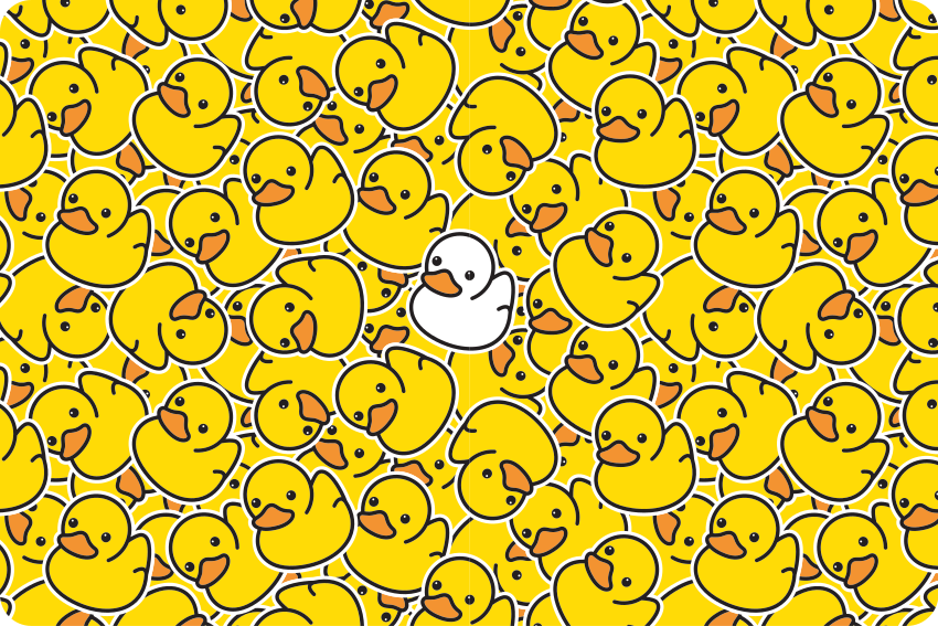 Hayvan pvc halı sevimli beyaz ördek - TenStickers