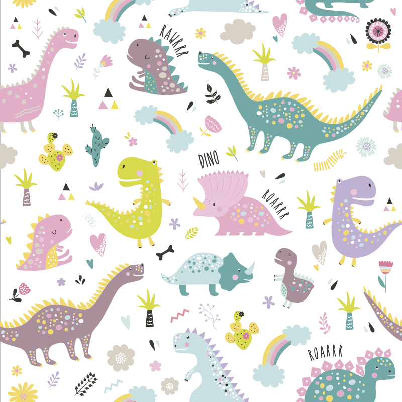 Hayvan pvc halı dinozor kallax - TenStickers