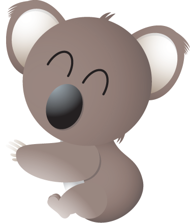 Hayvan pvc halı mutlu koala - TenStickers